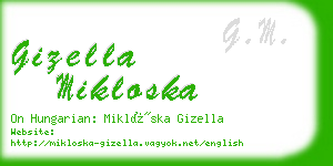 gizella mikloska business card